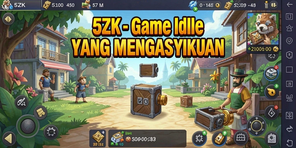 Tampilan gameplay Idle yang menarik dari 5ZK.