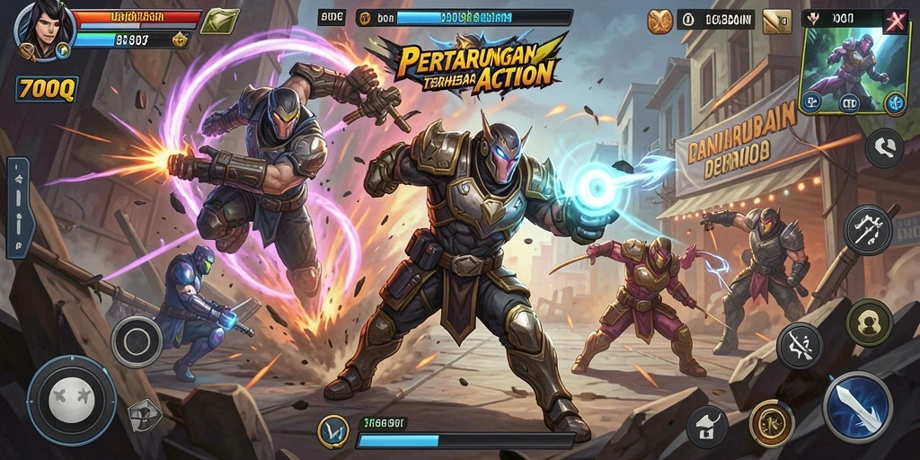 Tampilan gameplay 700Q yang penuh aksi menegangkan.
