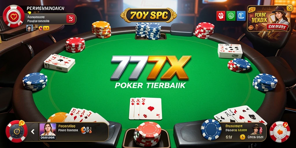 Screenshot gameplay 777ZX menampilkan aksi poker yang mendebarkan.