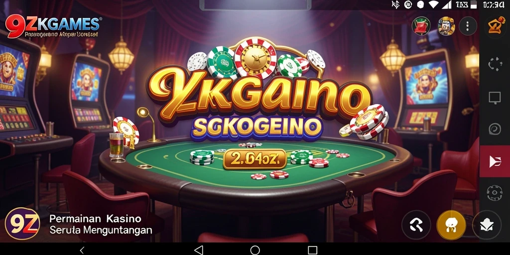 Tampilan menarik dari permainan kasino di 9ZKGAMES.