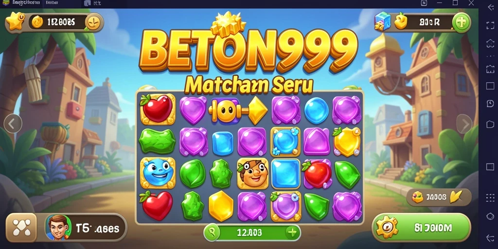 Tampilan menarik dari gameplay BETON999 dengan efek Match-3.