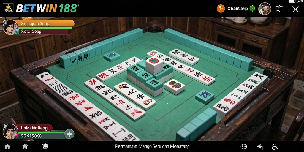 Screenshot utama BETWIN188 menunjukkan gameplay Mahjong yang seru.