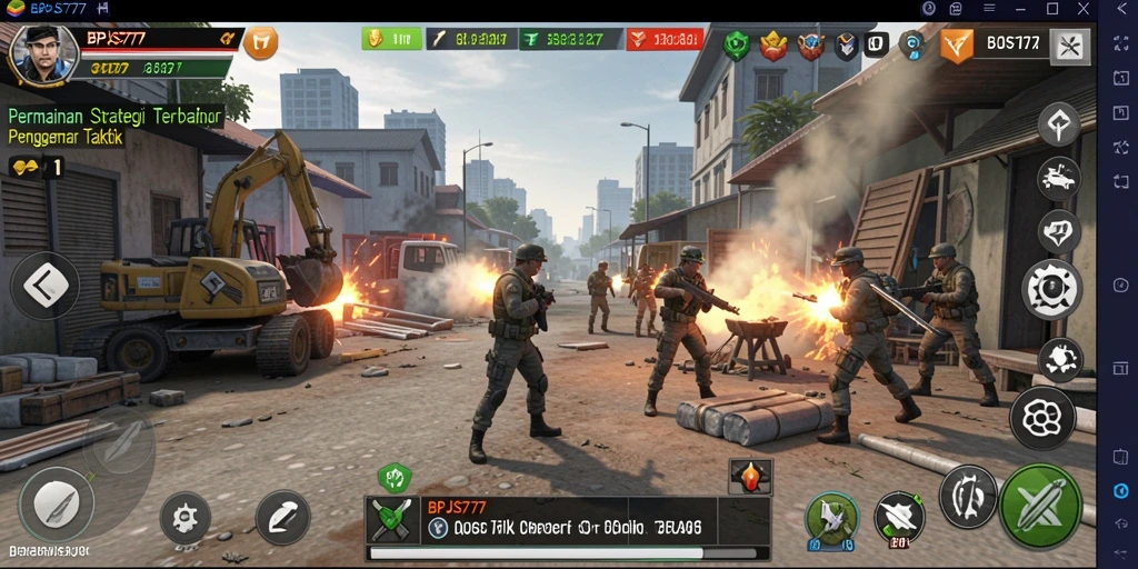 Tampilan gameplay mendebarkan dari BPJS777 dalam mode strategi.