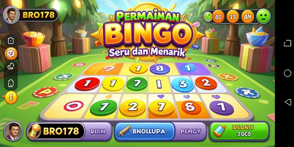 Screenshot utama BRO178 menampilkan gameplay Bingo yang seru dan interaktif.