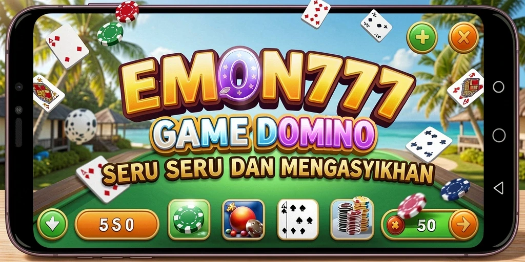 Tampilan menarik dari gameplay domino di EMON777.