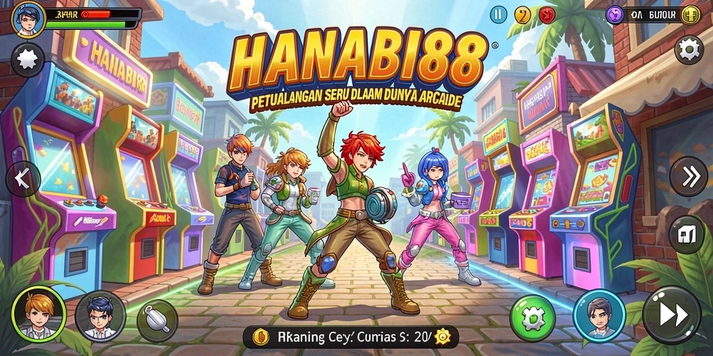 Tampilan menarik dari gameplay penuh aksi di HANABI88.