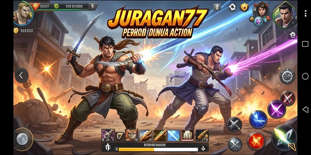 Gameplay mendebarkan dengan aksi seru di JURAGAN77.