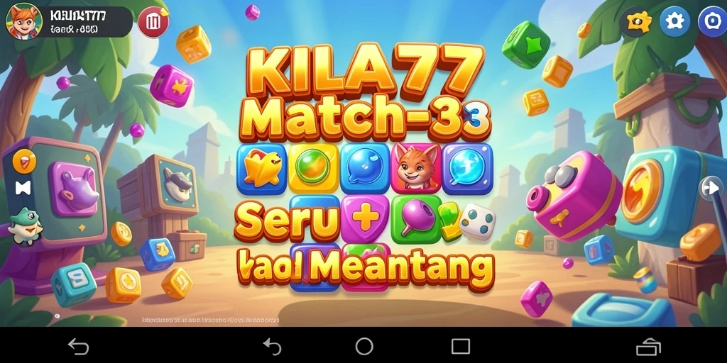 Screenshot gameplay KILAT77 dengan aksi mencocokkan benda.