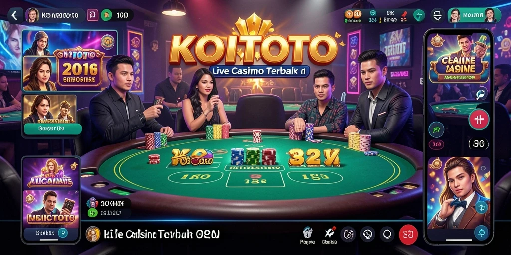 Screenshot gameplay Live Casino KOITOTO yang menampilkan dealer profesional.