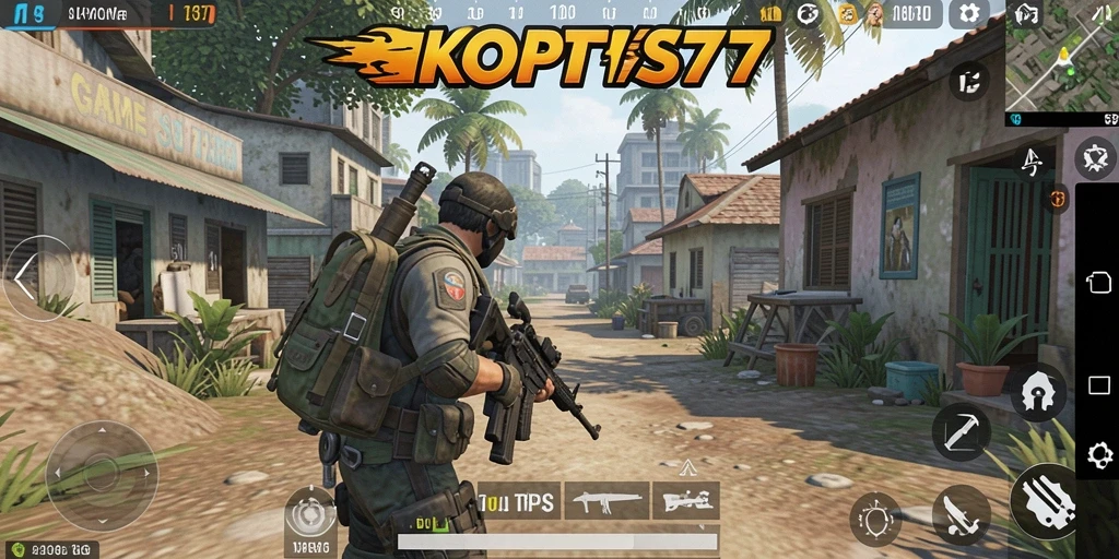Screenshot gameplay KOPI77 menampilkan aksi tembak-menembak yang seru.