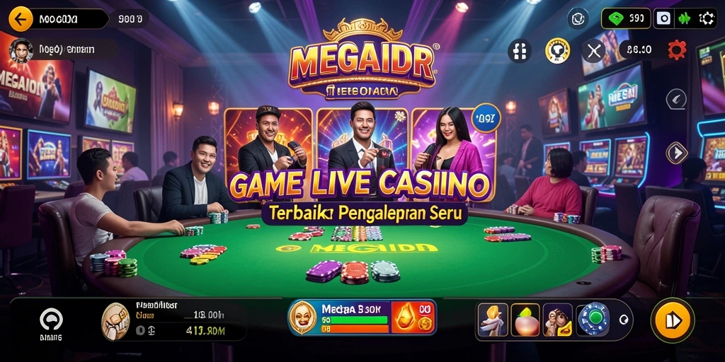 Gameplay Live Casino MEGAIDR dengan dealer profesional