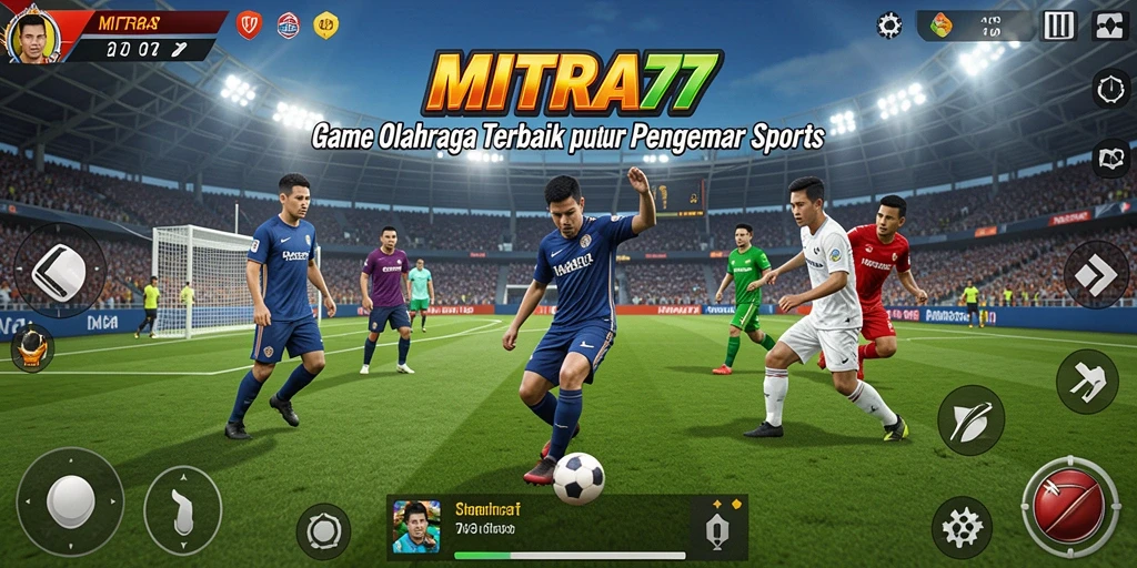 Tampilan dari gameplay MITRA77 dengan grafis olahraga yang menawan.
