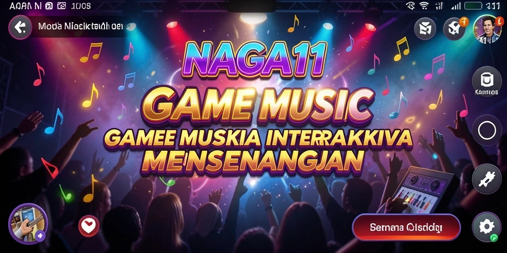 Tampilan gameplay NAGA11 yang penuh warna dan interaktif.