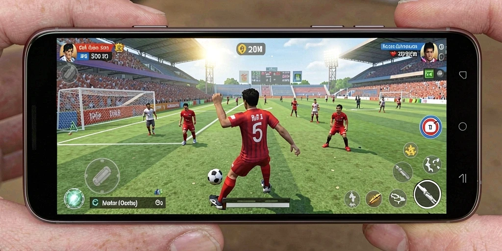 Tangkapan layar gameplay olahraga P200M yang seru dan menegangkan.