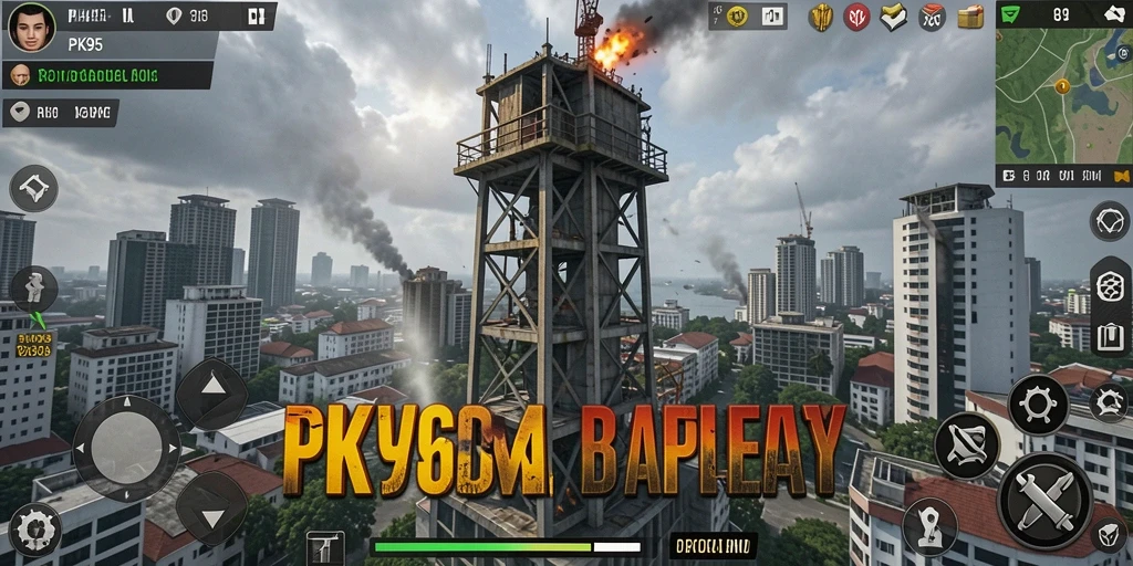 Tangkapan layar gameplay PK95 menampilkan pertahanan menara yang strategis.