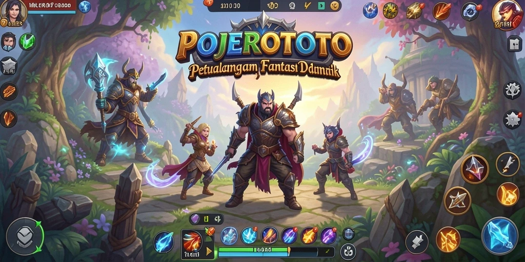 Tampilan gameplay seru dalam dunia fantasi RPG yang menakjubkan.
