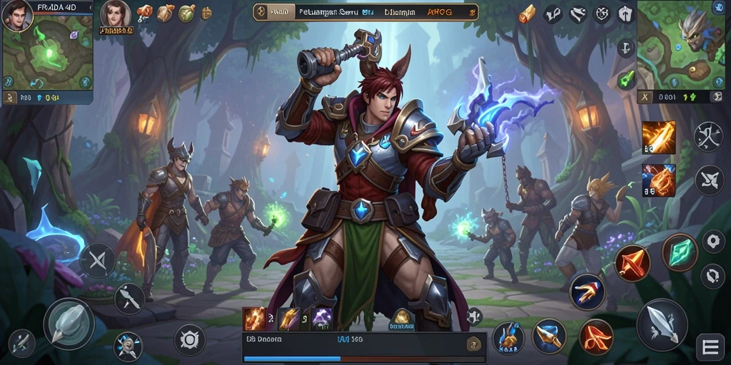 Tampilan utama gameplay PRADA4D dengan pertempuran ARPG yang intens.