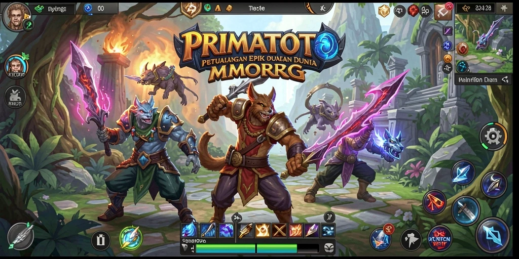 Screenshot PRIMATOTO menampilkan aksi seru dalam petualangan MMORPG.