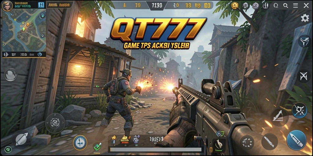Gameplay QT777 menampilkan aksi tembak-menembak yang seru dan strategi tim.