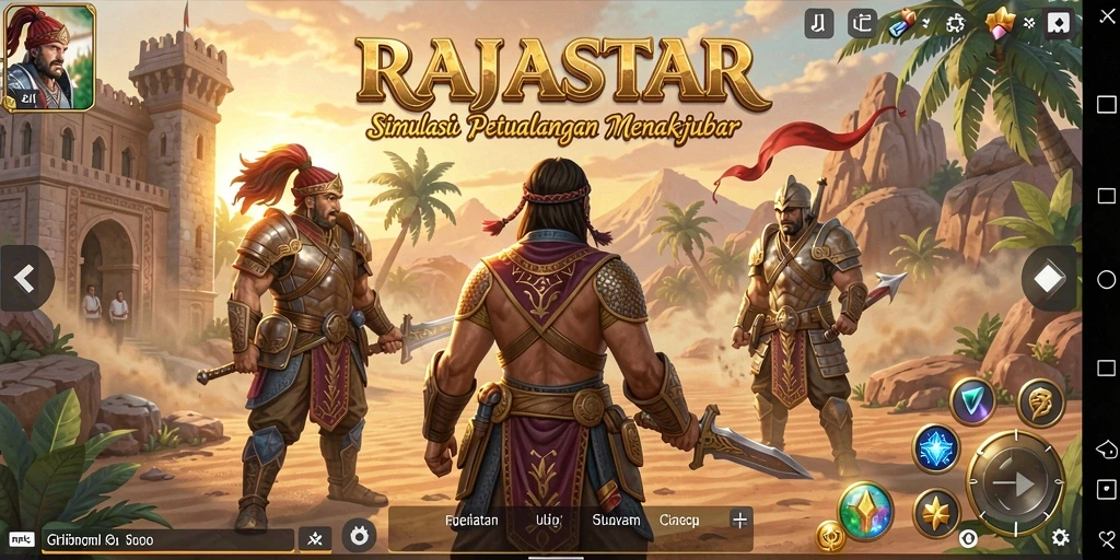 Tampilan gameplay RAJASTAR yang menakjubkan.