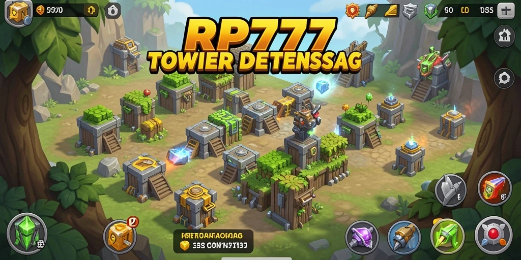Gameplay RP777 yang menantang dalam kategori Tower Defense.
