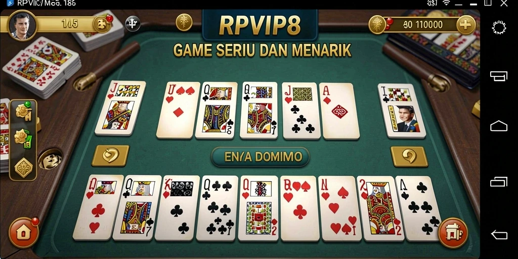 Tampilan gameplay RPVIP8 yang menarik saat bermain domino.