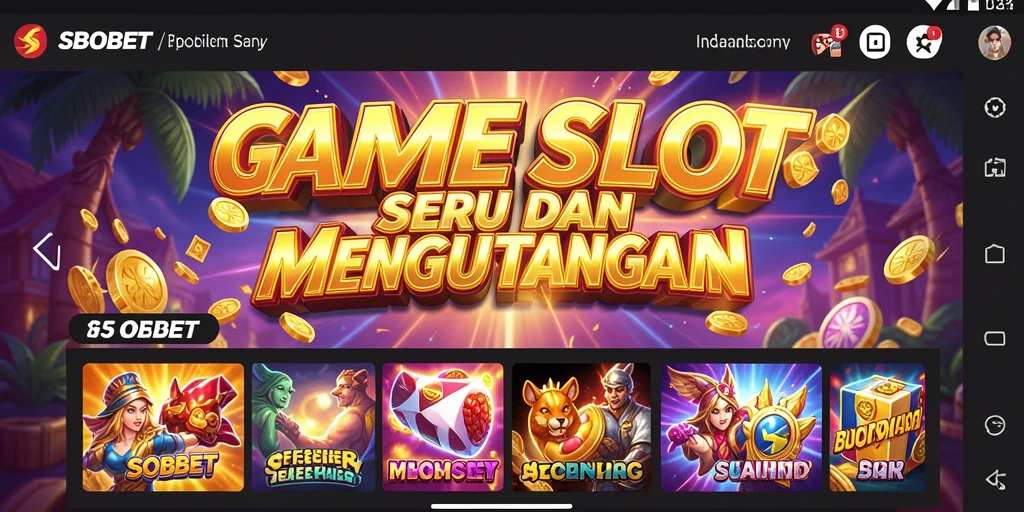 Screenshot utama SBOBET menampilkan gameplay Slot yang mendebarkan.