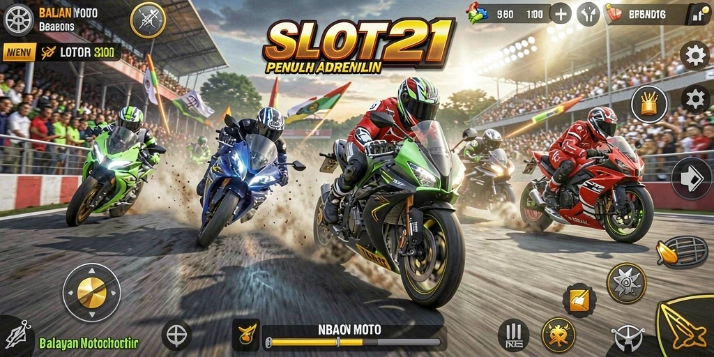 Tampilan menegangkan dari balapan motor di SLOT21.
