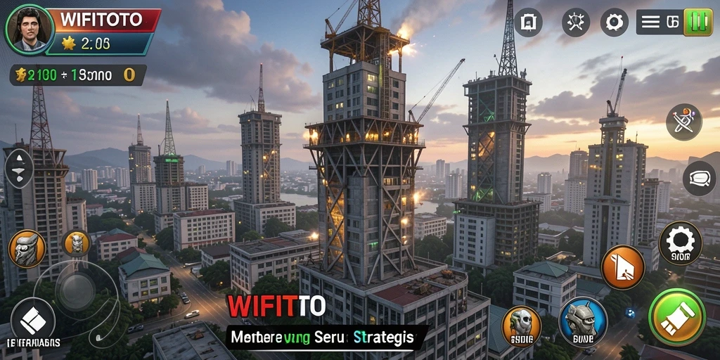 Screenshot gameplay WIFITOTO menampilkan grafik Tower Defense yang menawan.