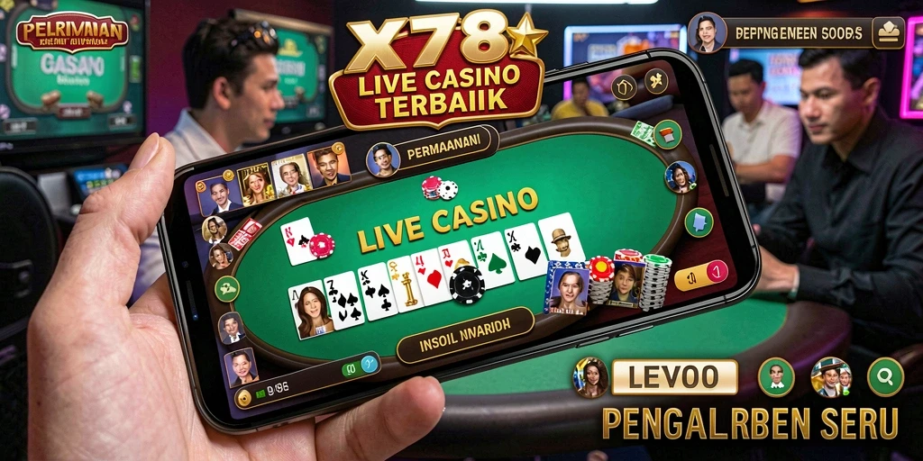 Tampilan gameplay X78 yang memukau dalam Live Casino.